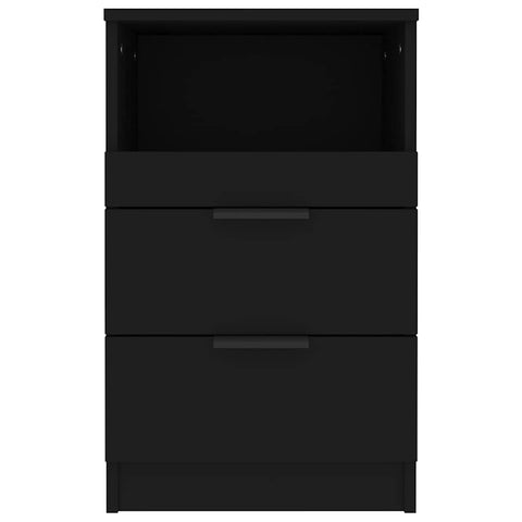vidaXL Bedside Cabinet Black Engineered Wood