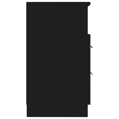 vidaXL Bedside Cabinet Black Engineered Wood