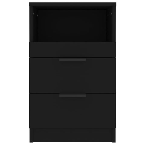 vidaXL Bedside Cabinets 2 pcs Black Engineered Wood