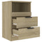 vidaXL Bedside Cabinet Sonoma Oak Engineered Wood