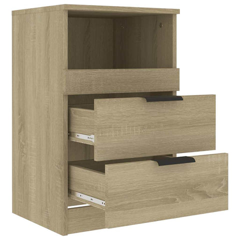 vidaXL Bedside Cabinets 2 pcs Sonoma Oak Engineered Wood