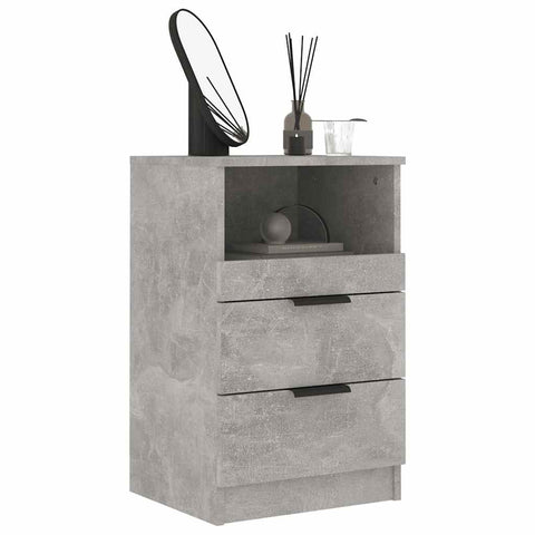 vidaXL Bedside Cabinet Concrete Grey Engineered Wood