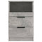 vidaXL Bedside Cabinets 2 pcs Concrete Grey Engineered Wood