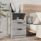vidaXL Bedside Cabinets 2 pcs Concrete Grey Engineered Wood