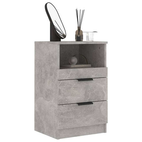 vidaXL Bedside Cabinets 2 pcs Concrete Grey Engineered Wood