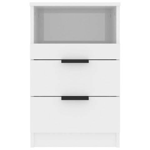 vidaXL Bedside Cabinets 2 pcs High Gloss White Engineered Wood