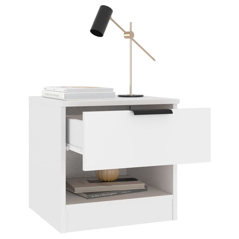 vidaXL Bedside Cabinets 2 pcs White Engineered Wood