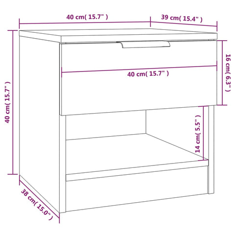 vidaXL Bedside Cabinets 2 pcs White Engineered Wood