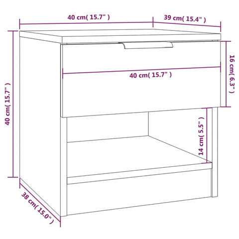 vidaXL Bedside Cabinets 2 pcs Sonoma Oak Engineered Wood