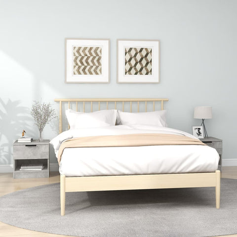 vidaXL Bedside Cabinets 2 pcs Concrete Grey Engineered Wood