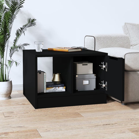vidaXL Coffee Table Black 50x50x36 cm Engineered Wood