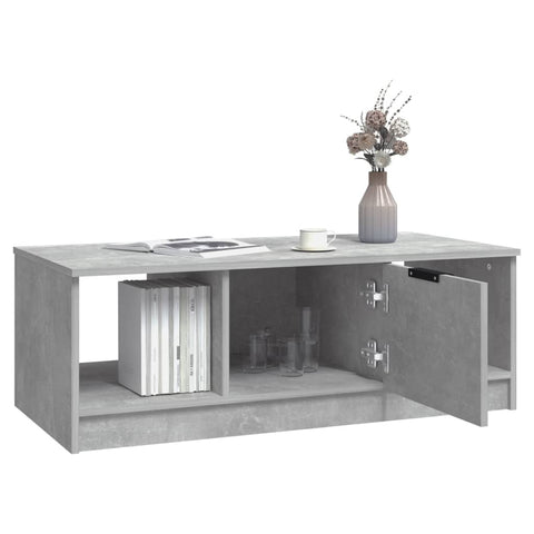 vidaXL Coffee Table Concrete Grey 102x50x36 cm Engineered Wood