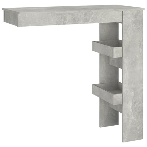 vidaXL Wall Bar Table Concrete Grey 102x45x103.5 cm Engineered Wood