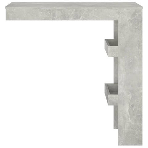 vidaXL Wall Bar Table Concrete Grey 102x45x103.5 cm Engineered Wood