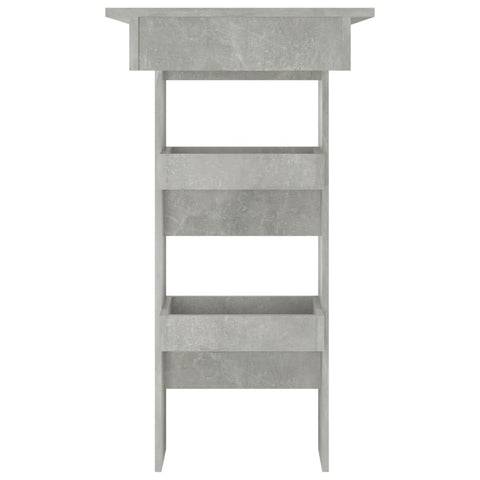 vidaXL Wall Bar Table Concrete Grey 102x45x103.5 cm Engineered Wood