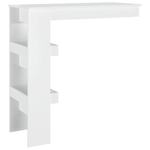 vidaXL Wall Bar Table High Gloss White 102x45x103.5 cm Engineered Wood