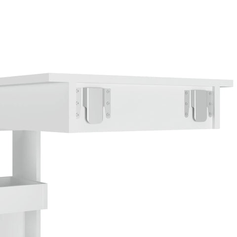 vidaXL Wall Bar Table High Gloss White 102x45x103.5 cm Engineered Wood