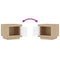 vidaXL Coffee Table White and Sonoma Oak 51x50x45 cm Engineered Wood
