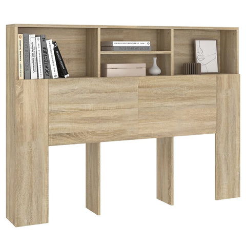 vidaXL Headboard Cabinet Sonoma Oak 140x19x103.5 cm