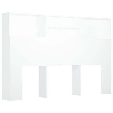 vidaXL Headboard Cabinet White 160x19x103.5 cm