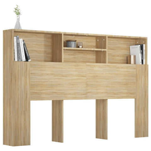 vidaXL Headboard Cabinet Sonoma Oak 160x19x103.5 cm