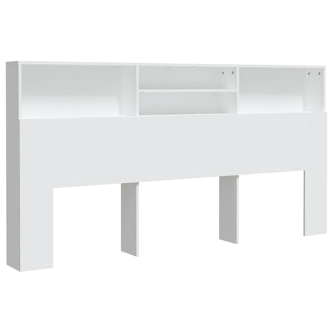 vidaXL Headboard Cabinet White 200x19x103.5 cm