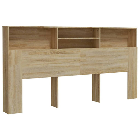 vidaXL Headboard Cabinet Sonoma Oak 200x19x103.5 cm