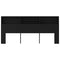 vidaXL Headboard Cabinet Black 220x19x103.5 cm