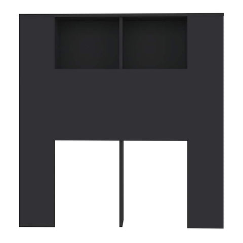 vidaXL Headboard Cabinet Black 100x18.5x102.5 cm