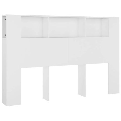 vidaXL Headboard Cabinet White 160x18.5x104.5 cm