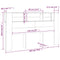 vidaXL Headboard Cabinet White 180x18.5x104.5 cm