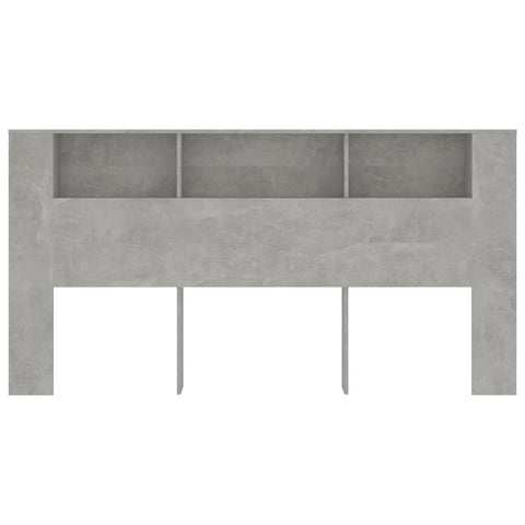 vidaXL Headboard Cabinet Concrete Grey 200x18.5x104.5 cm