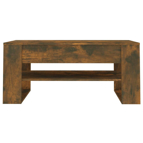 vidaXL Coffee Table Smoked Oak 102x55x45 cm Engineered Wood