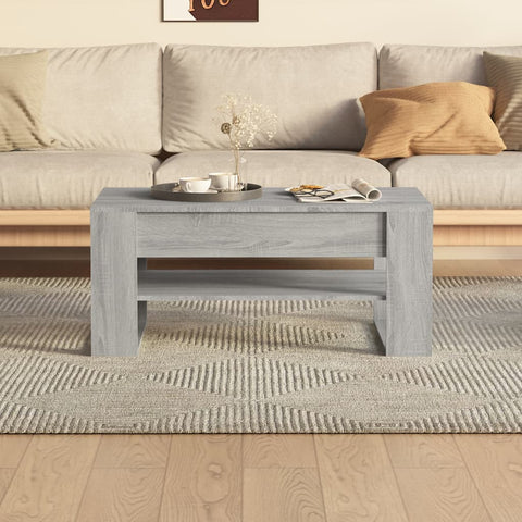 vidaXL Coffee Table Grey Sonoma 102x55x45 cm Engineered Wood