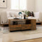 vidaXL Coffee Table Smoked Oak 102x55x42 cm Engineered Wood