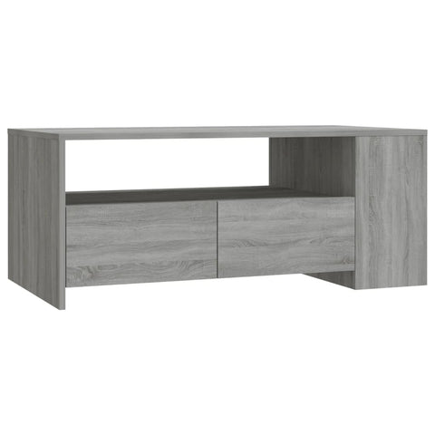 vidaXL Coffee Table Grey Sonoma 102x55x42 cm Engineered Wood