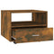 vidaXL Coffee Table Smoked Oak 55x55x40 cm Engineered Wood