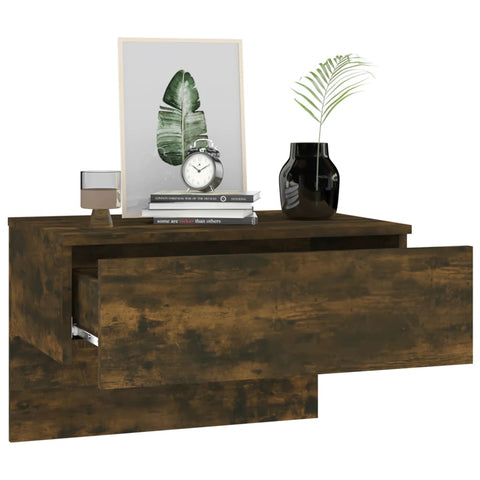 vidaXL Wall-mounted Bedside Cabinets 2 pcs Smoked Oak