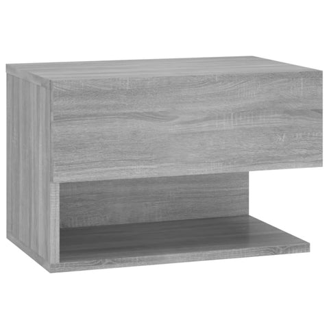 vidaXL Wall-mounted Bedside Cabinet Grey Sonoma