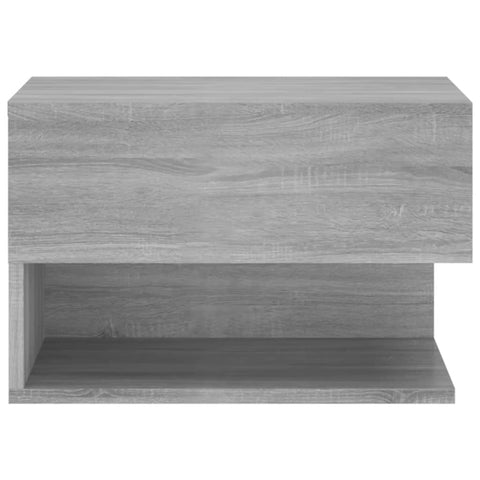 vidaXL Wall-mounted Bedside Cabinet Grey Sonoma