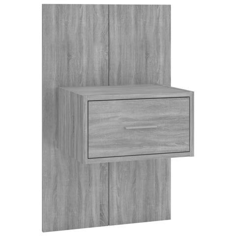 vidaXL Wall-mounted Bedside Cabinets 2 pcs Grey Sonoma