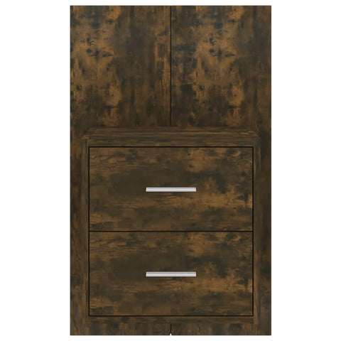 vidaXL Wall-mounted Bedside Cabinets 2 pcs Smoked Oak