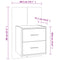 vidaXL Wall-mounted Bedside Cabinets 2 pcs Smoked Oak