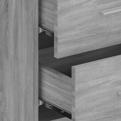 vidaXL Wall-mounted Bedside Cabinets 2 pcs Grey Sonoma