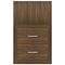 vidaXL Wall-mounted Bedside Cabinet Brown Oak