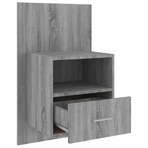 vidaXL Wall-mounted Bedside Cabinets 2 pcs Grey Sonoma