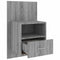 vidaXL Wall-mounted Bedside Cabinets 2 pcs Grey Sonoma