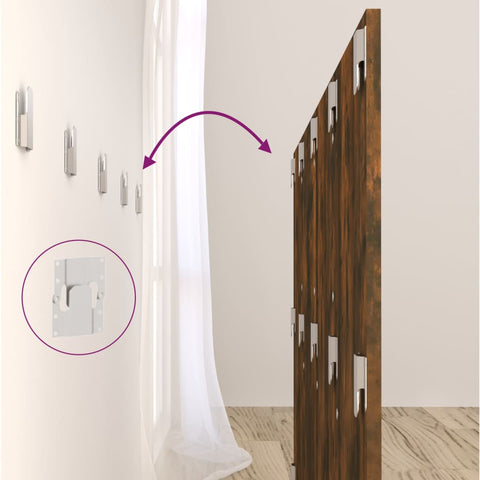 vidaXL Bed Headboard Smoked Oak 160x1.5x80 cm Engineered Wood