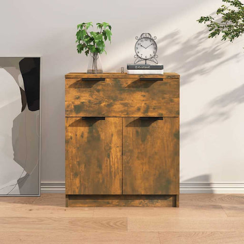 vidaXL Sideboard Smoked Oak 60x30x70 cm Engineered Wood