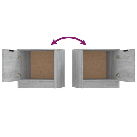 vidaXL Bedside Cabinets 2 pcs Grey Sonoma 40x39x40 cm
